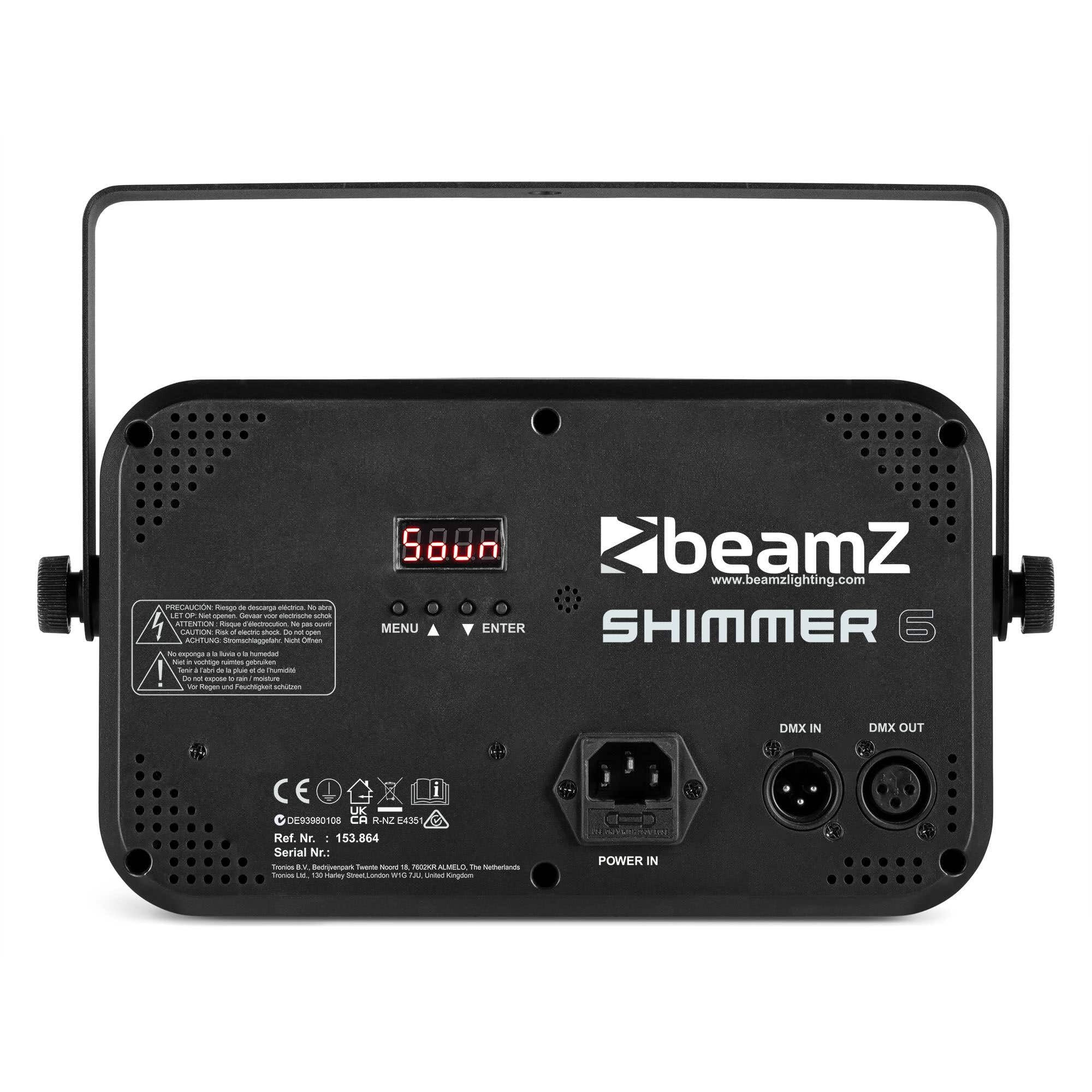 BeamZ Shimmer6 - Set di luci a LED a doppio effetto, Water Wave & Jelly Balls RGBW, telecomando incluso, modalità auto e musica, illuminazione potente per DJ, bar, club e feste