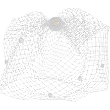 LALAFINA Birdcage Veil Wedding Bride Face Veil Mesh Birdcage Veil Wedding Hair Accessory