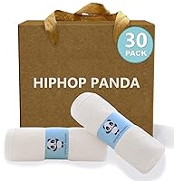 Vista 14 de HIPHOP PANDA Toallitas para bebé, rayón hecho de bambú - 2 capas ultra suaves y absorbentes, toallita facial de baño para recién nacidos - toallitas