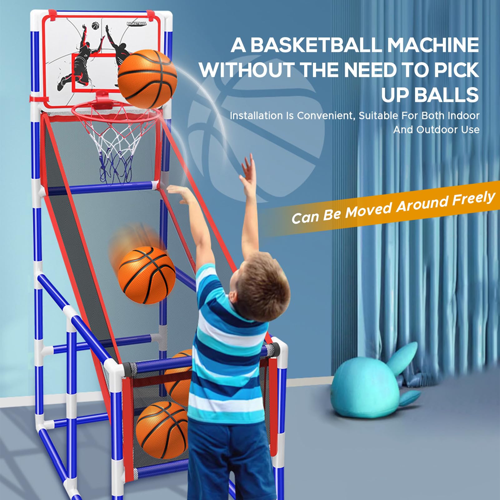 Changor Set Canestro da Basket per Bambini con Regolazione dell'altezza