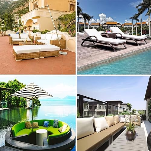 Miniatura 7 de QQXX Cojín de banco para exteriores e interiores, cojín inferior antideslizante impermeable, para muebles de jardín, patio, silla de banco, cojín de