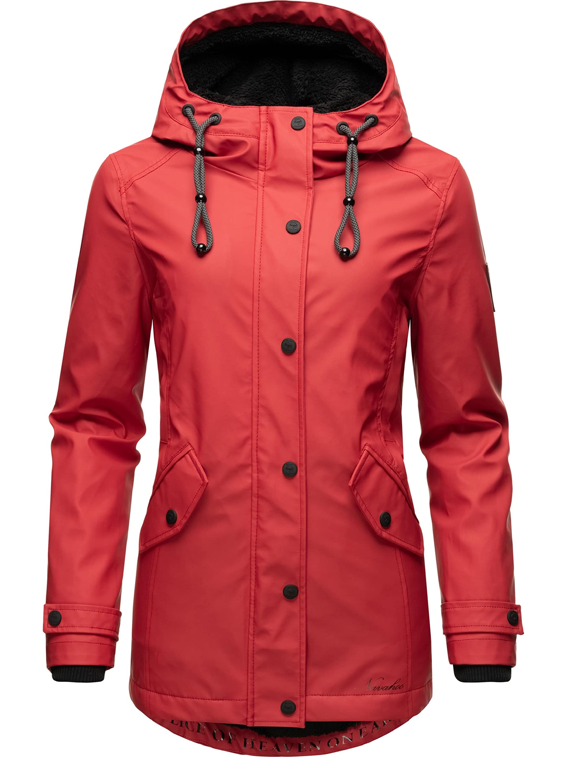 Navahoo Lindraa Damen Parka Regenjacke warm gefüttert Teddyfell Kapuz, 74,83