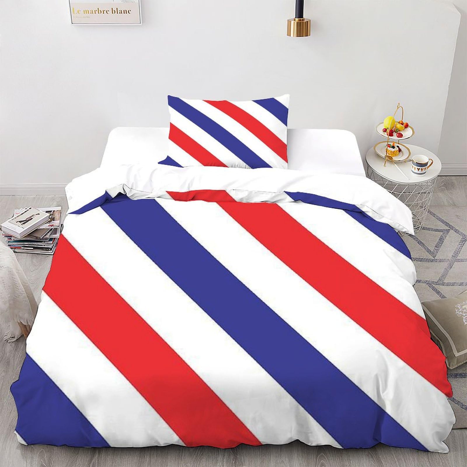 Parure de lit single 135x200cm pour éviter la couette qui glisse avec fermeture