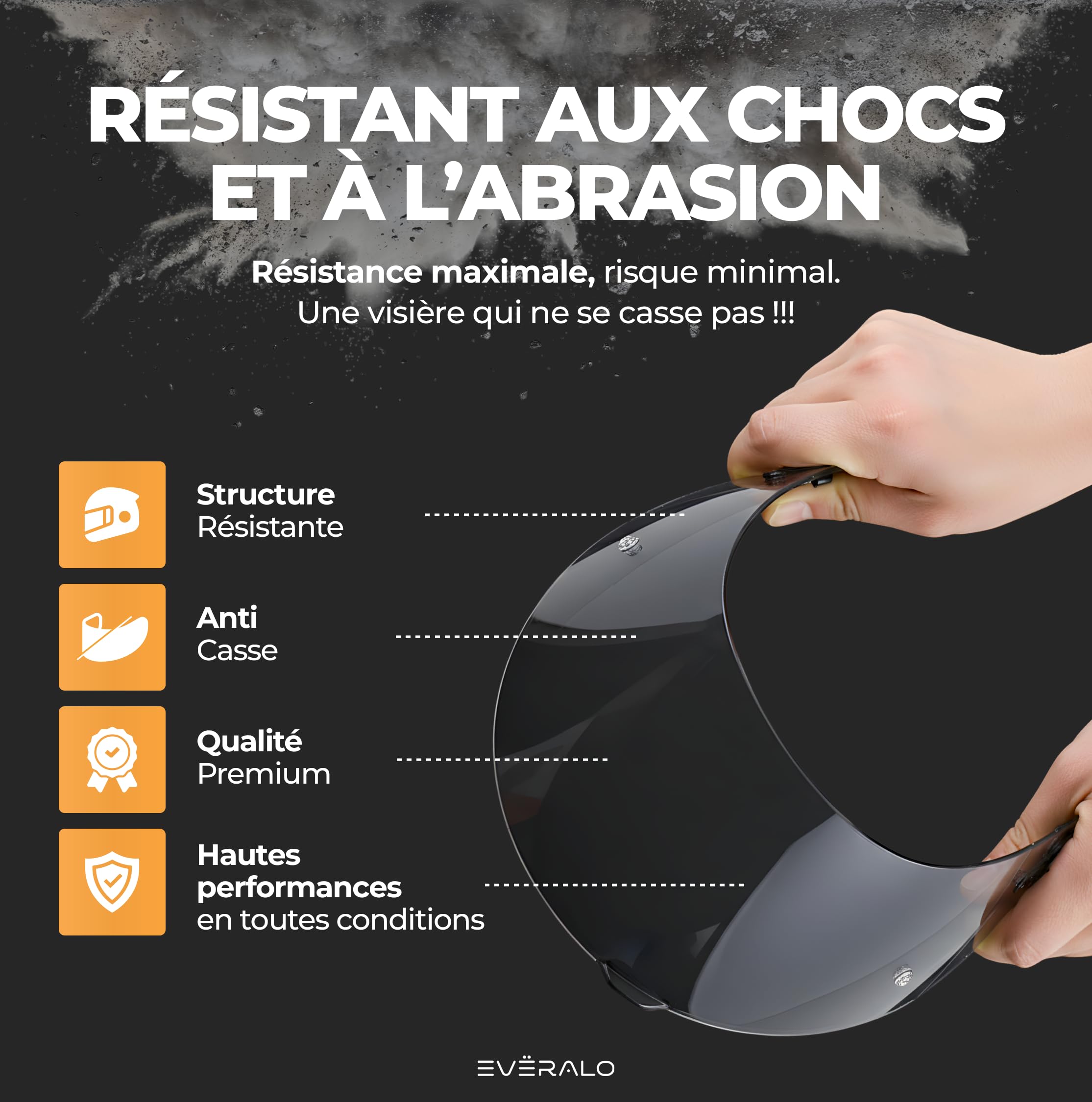 Visière Compatible avec Shark Skwall i3 - DSkwall 3 - Ridill 2 - Skwal Cup - VZ400 (Rouge Chrome') - 4