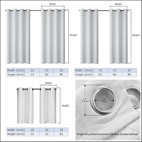 Miniatura 7 de Renaiss Cortinas opacas 3D Goldfish de 42 pulgadas de ancho x 96 pulgadas de alto, juego de 2 paneles de cortinas orientales con diseño de pez