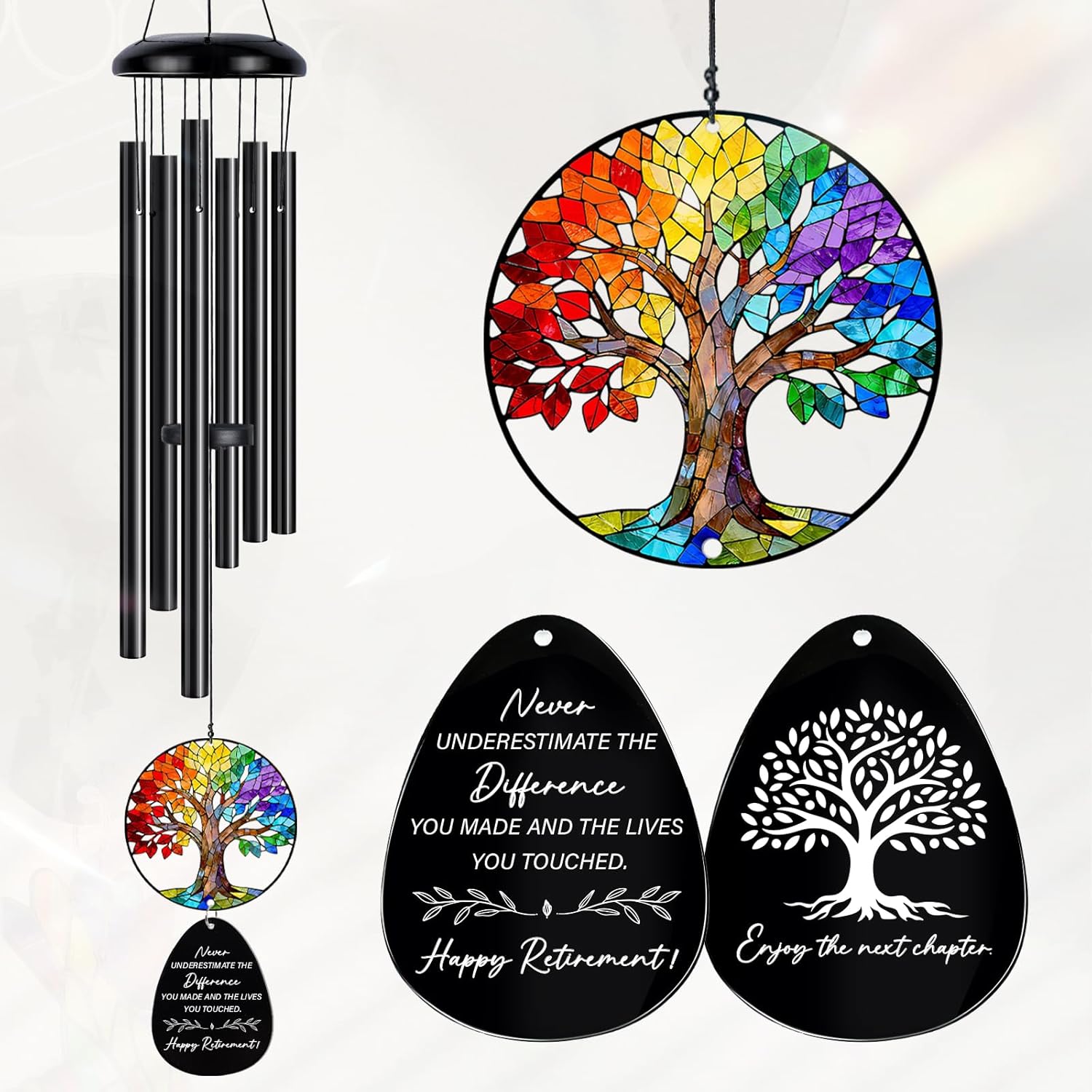 Retirement Gift for Woman Men, 29" Wind Chimes Happy Retirement Gifts for Women Coworker Colleague Boss Teachers Nurses Friends, Going Away Gifts Retirement Decorations