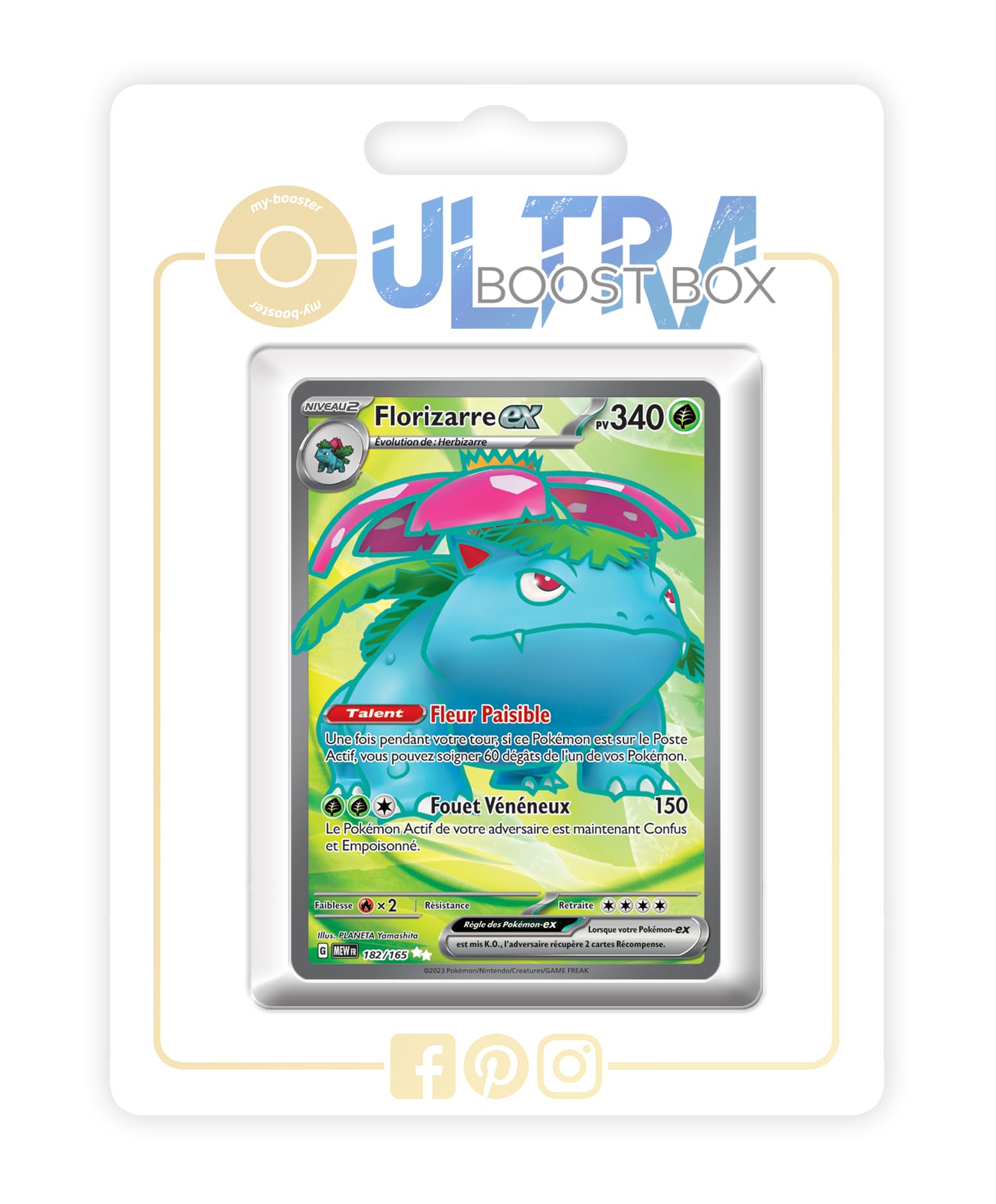 Florizarre ex 182/165 évite les doubles avec ce coffret Pokémon 151 - 6
