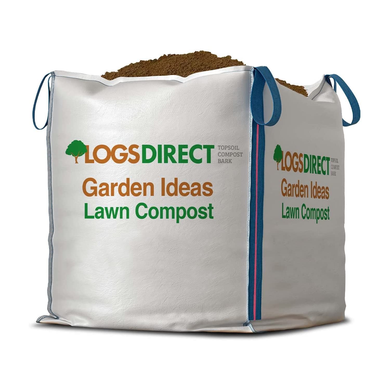 Warma 1 x Bulk Dumpy Bag Lawn Compost Peat Free - 100% Recycled Green Peat Free & Improves Soil Condition - Top Dressing Ground Maintenance Natural Fertiliser Weed Suppressant Garden Turf Preparation