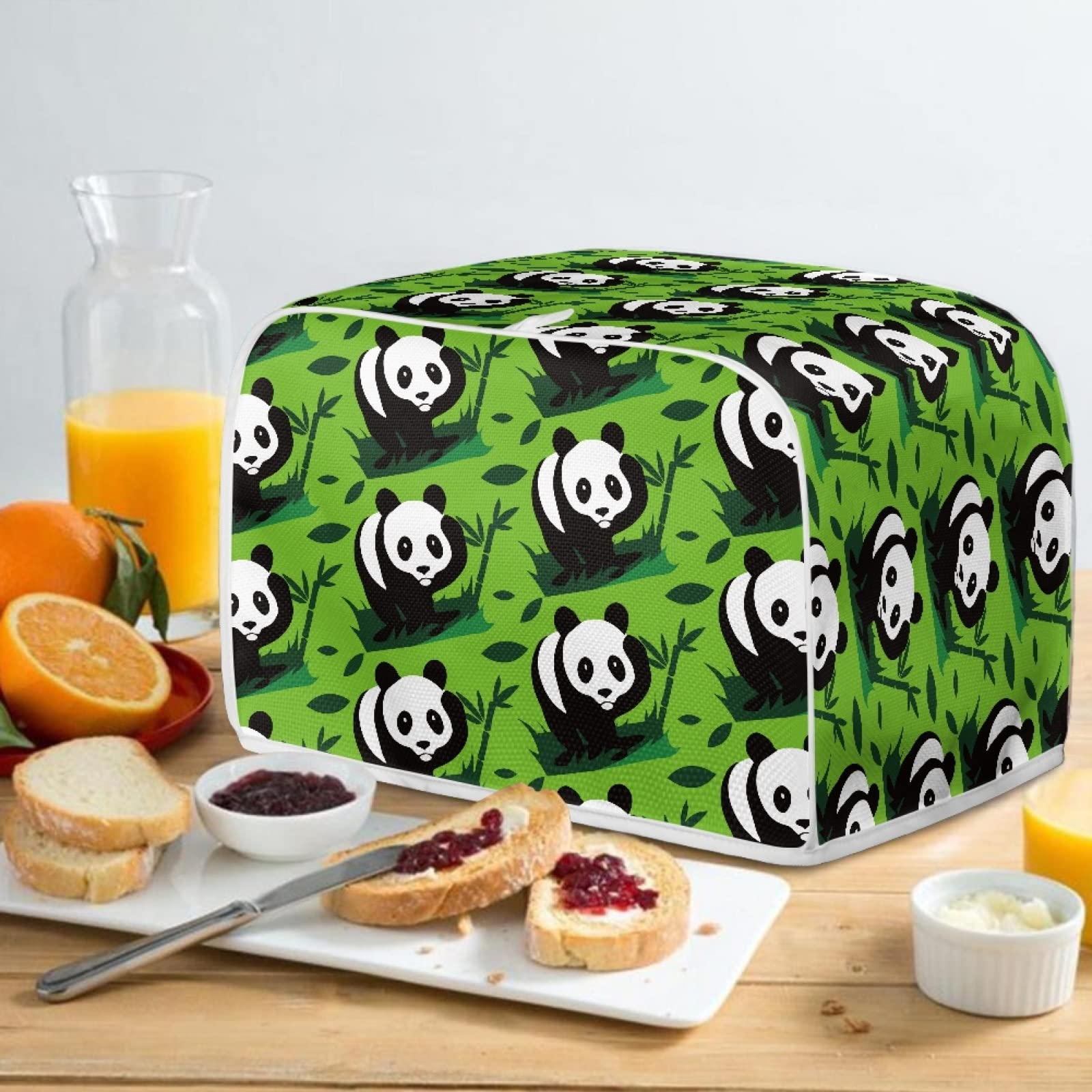 Kuiaobaty Cubierta Para Tostadora Con Estampado De Gato Negro Para Tostadora De 2 Rebanadas, Diseu00f1o De Animales, Pequeu00f1a Mu00e1quina De Pan De Cocina, Cubierta A Prueba De Polvo