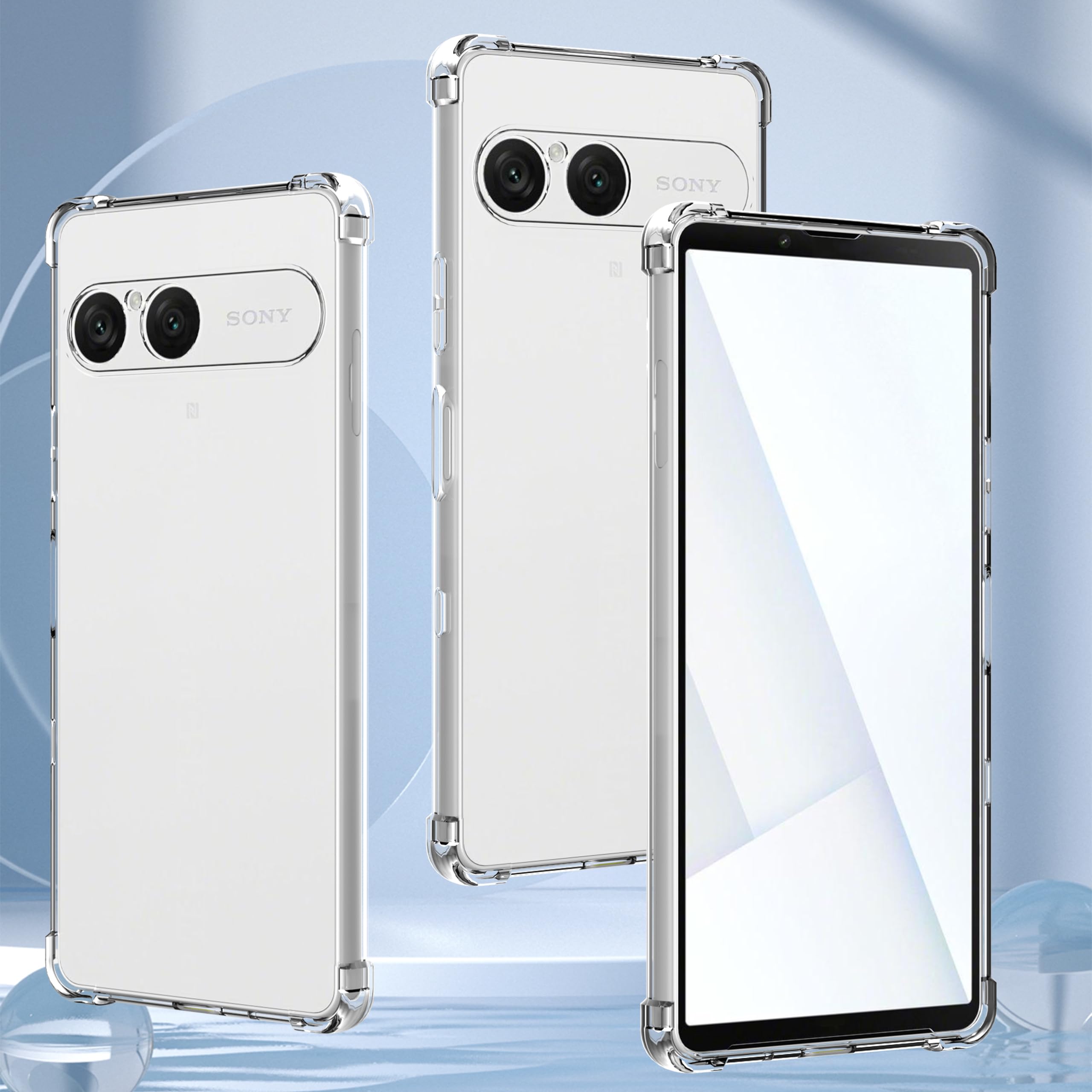 Anoowkoa Etui do Sony Xperia 10 VII z 2 szt. ochraniaczy ekranu, TPU i PC hybrydowe akrylowe smukłe etui na telefon, nigdy nie żółkłe ultra przezroczyste kryształowe ochronne twarde etui na tył