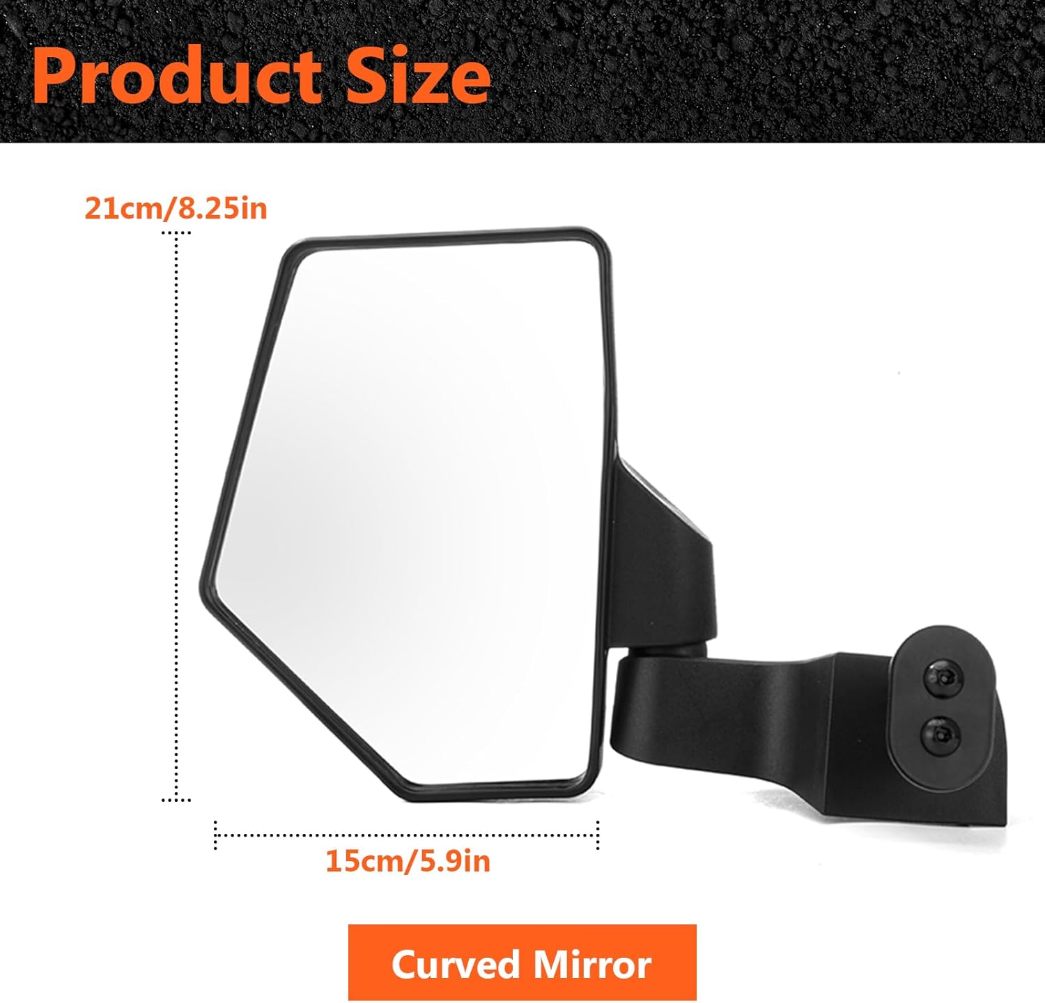 Adjustable Door-Mounted Side View Mirror Compatible with Polaris Ranger SP570 1000 XP Crew Northstar Pro XD 2018-2025(Only for Full Doors), Wide Angle Convex Mirrors Accessories, 2889241
