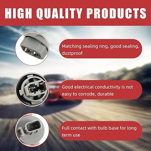 Miniatura 3 de Ziciner 2 bombillas de señal de giro frontal, conjunto de soporte de lámpara de señal de giro para automóvil, compatible con Tundra 05-21, Tacoma