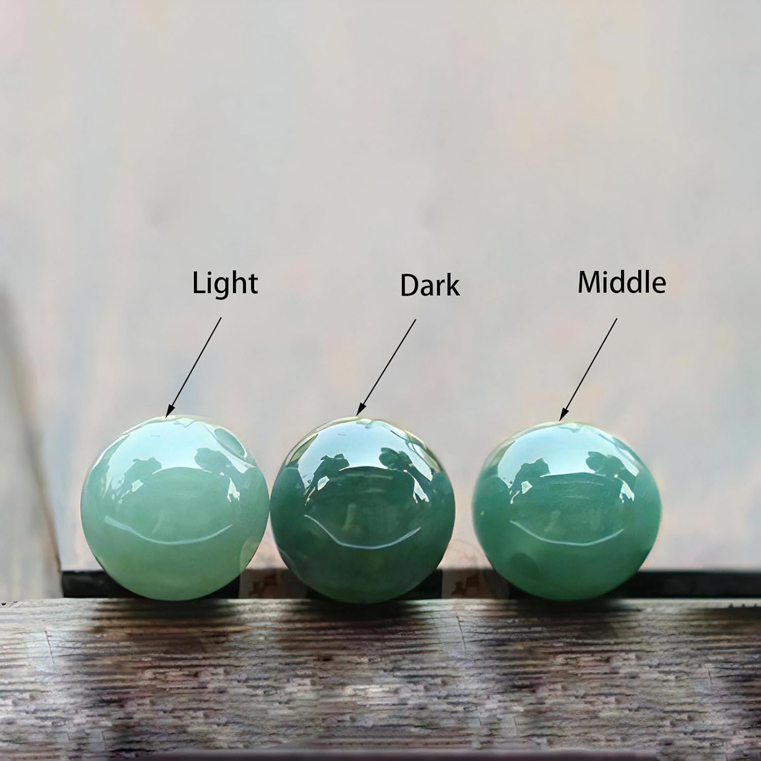 Natural Jade Bracelet for Women Gradient Green Jade Bead Elastic Bracelet, Suitable for Christmas, Thanksgiving - Image 7