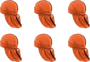 6 Pack Stretchy Durags for Waves Compression and Style