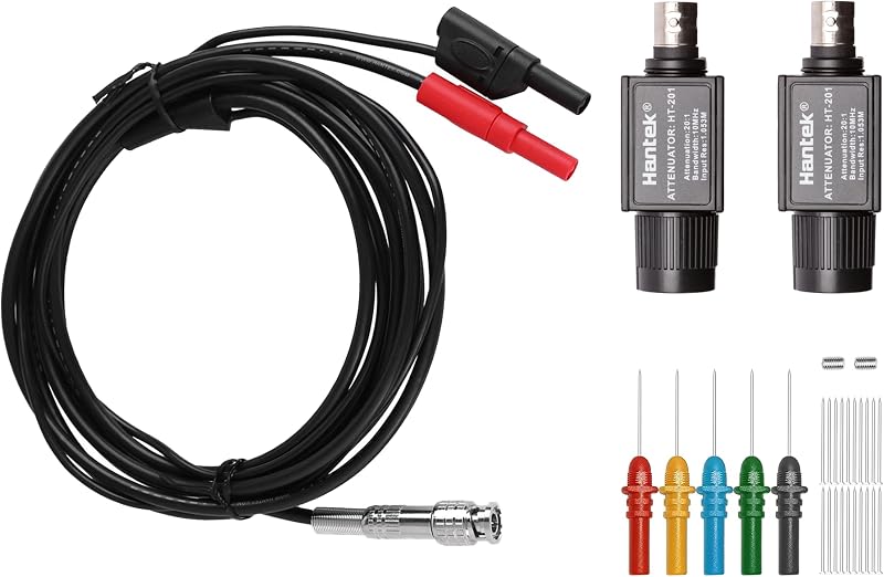 Oscilloscope Accessory Set 20:1 Attenuator with Auto Test Leads and Acupuncture Probe for Automobile Measurement(201x 2+30A+307) | 20:1 10MHz Attenuator HT30A Test Leads HT307 Automobile Measurement(201x 2+30A+307)