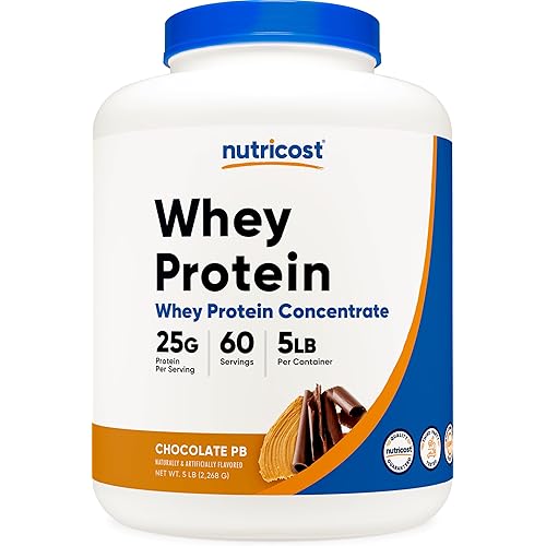 Nutricost Whey Protein Concentrate (Chocolate Peanut Butter) 5LBS - Gluten Free & Non-GMO