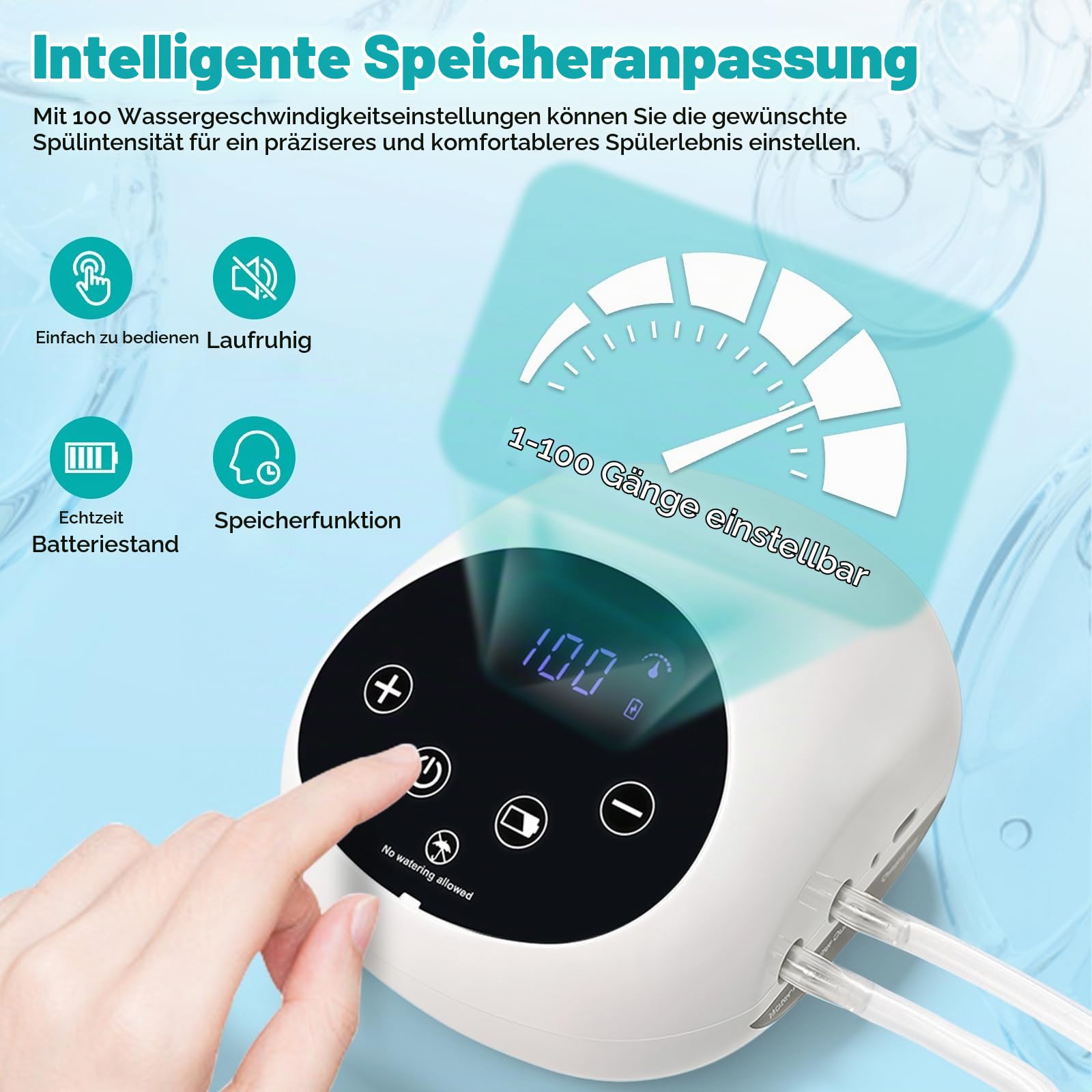 Electric Enema Kit für Darmreinigung, Kaffee-Einlauf Set für Männer & Frauen, Organisches Kaffee-Enema-System mit LCD-Display, 100 Stufen Wasserdruck- & Durchflusskontrolle, Wiederverwendbarer Anal-Du