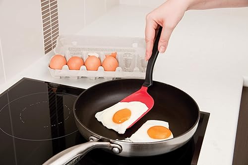 Vista 47 de Dreamfarm Chopula - Espátula antiadherente, súper flexible, con borde plano fuerte para separar alimentos, 12 pulgadas, color negro