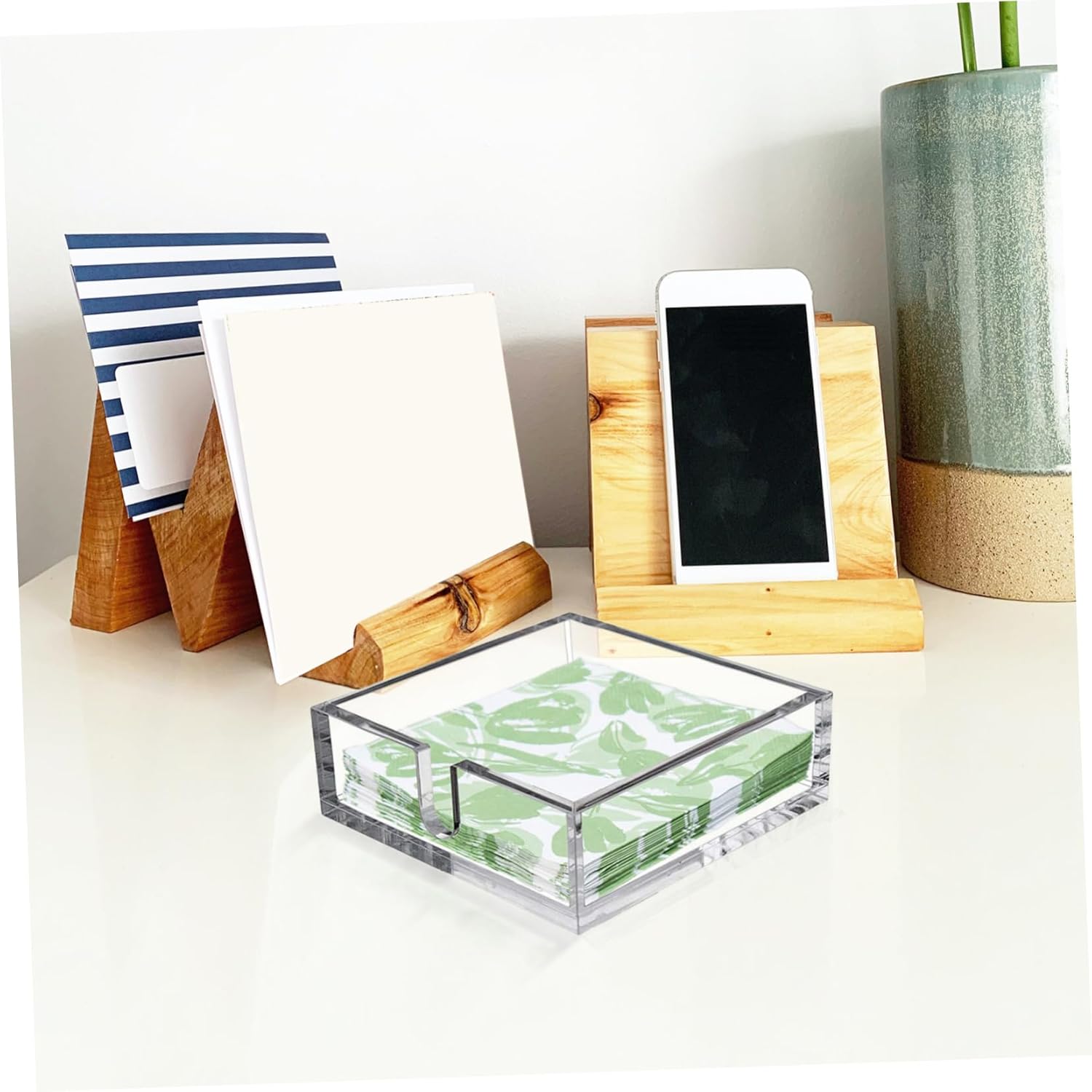 Alipis Acrylic Cocktail Napkin Holder Transparent Paper Towel Organizer for Parties Banquets and Restaurants and Stylish Tabletop Accessory Dimensions