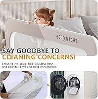 Vista 6 de Rieles plegables para cama infantil, parachoques de protección para cuna, riel lateral de cama seguro para camas individuales, queen, king