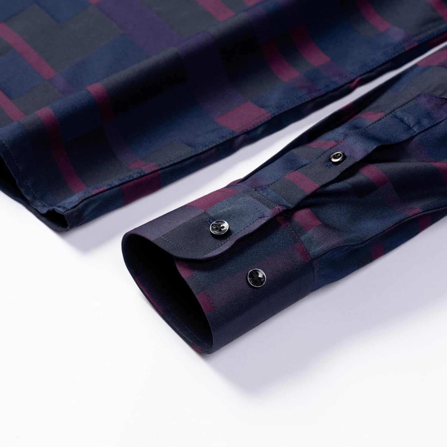 FAHIZO Men's Dress Shirt Button Down Plaid Regular Fit Casual Long Sleeve