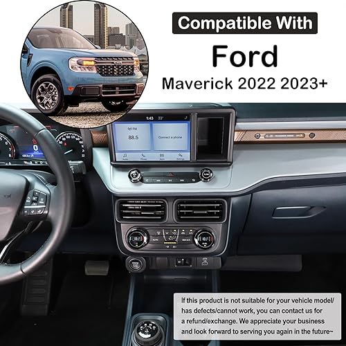 Vista 2 de Aunginsy Compatible con Ford Maverick 2022 2023 Consola central de automóvil de aluminio para aire acondicionado, perilla de volumen, botón