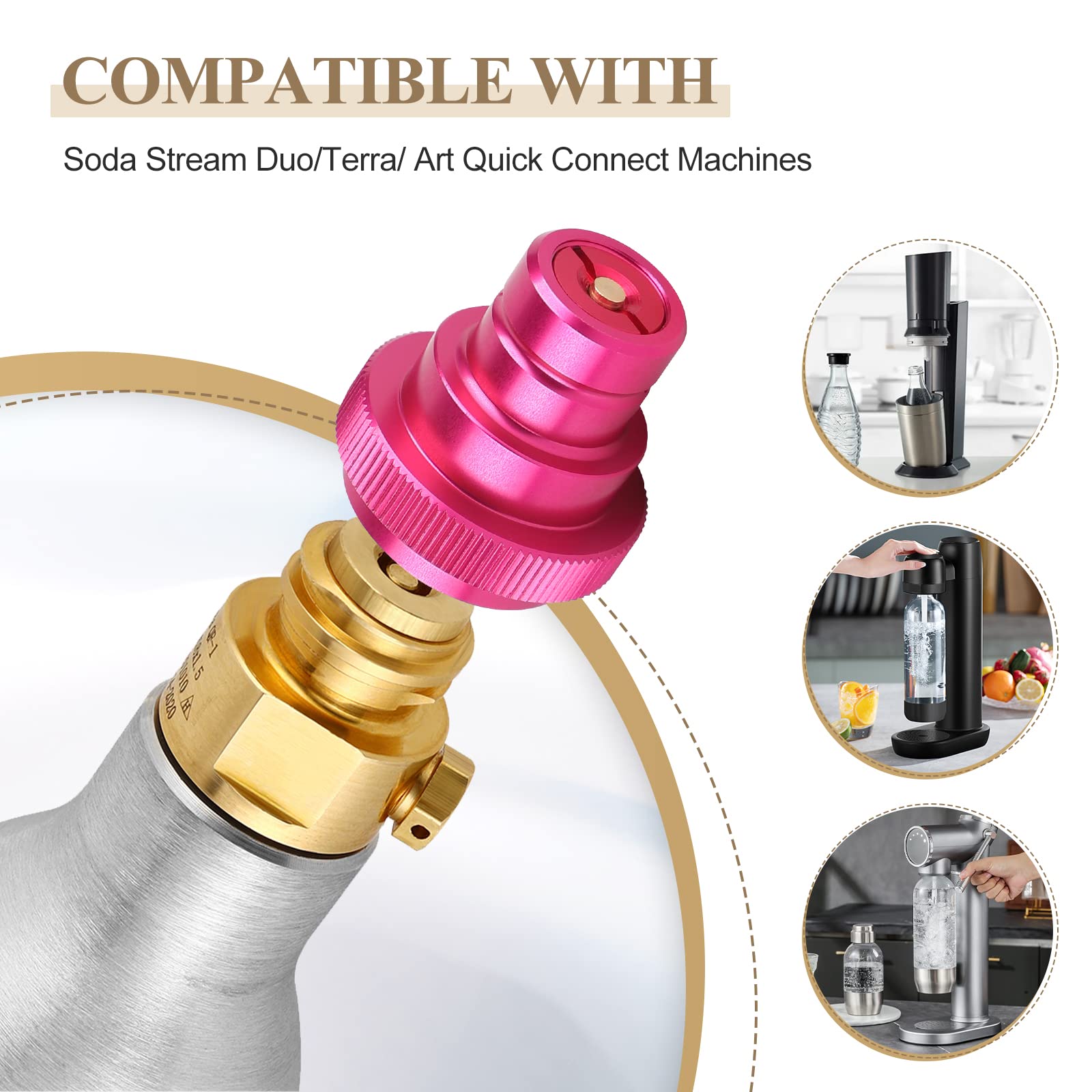 Adaptateur Rapide CO2 Pour Machines à Soda SodaStream - Connexion Facile, Compatible DUO, ART, TERRA