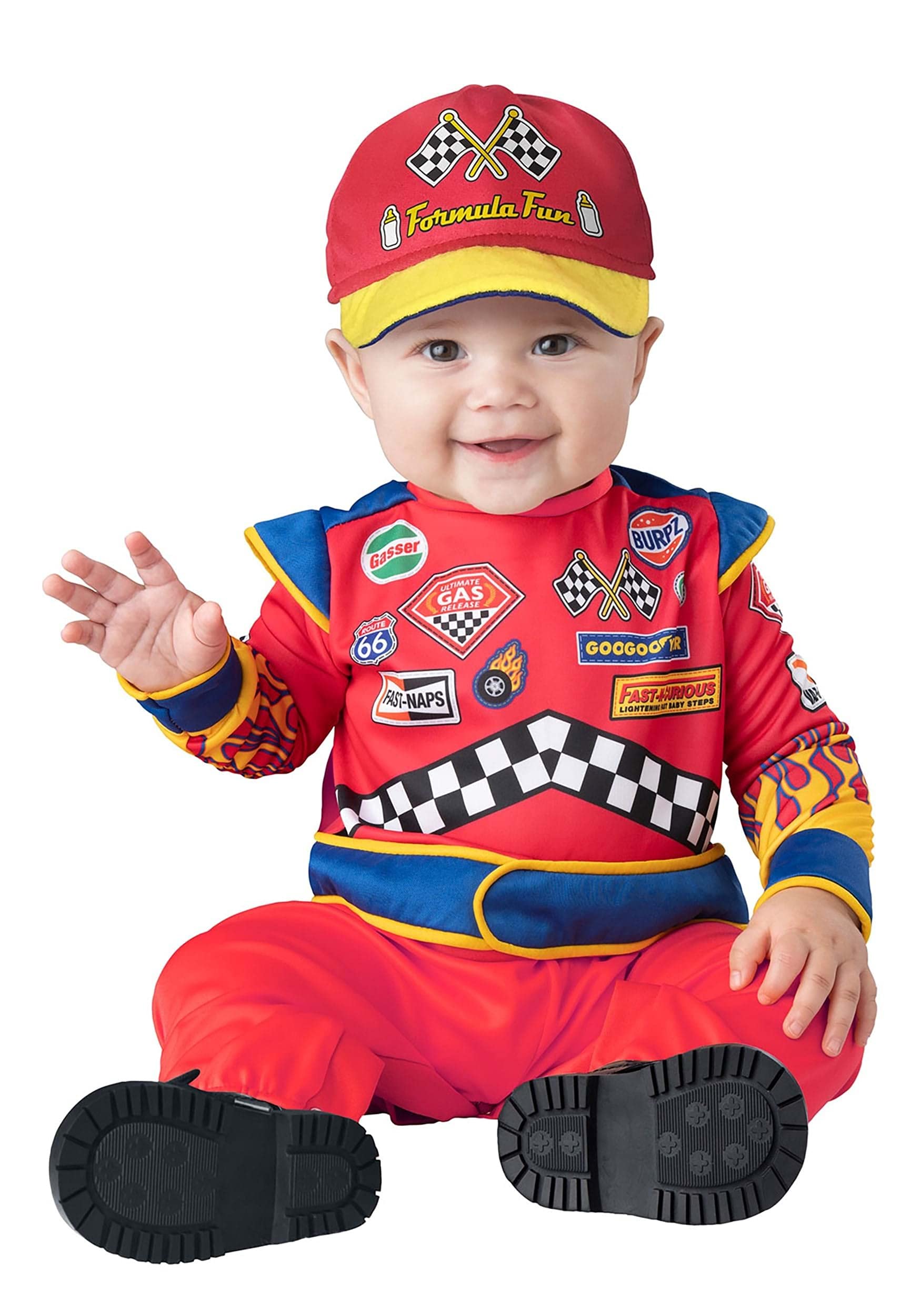 In Fashion Kids Baby Racecar Driver Costume Burnin Rubber Racing Car Driver Costume