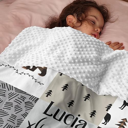 Miniatura 119 de Manta de bebé personalizada, monograma rosa, lindo elefante personalizado, mantas de 30 x 40 pulgadas para bebé, niño y niña con nombre, baby Opción