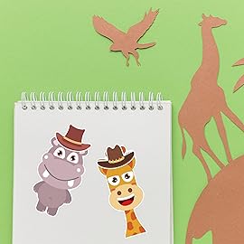 24 Sheets 8.27\'\'5.9\'\' Make Your Own Animals Stickers for Kids Toddlers, Make a Face Stickers for Kids Party Favors Activities