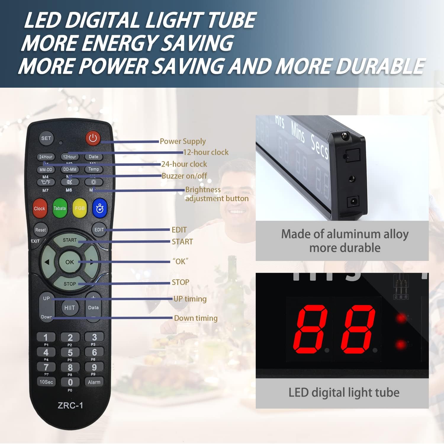 SMAHEAT LED Countdown Clock, 999 Days, 23 Hours, 59 Minutes, 59 Seconds, Event Countdown Clock/Factory Accepts Your Exclusive Customization (1.0 inch 9-bit red LED) : Home & Kitchen