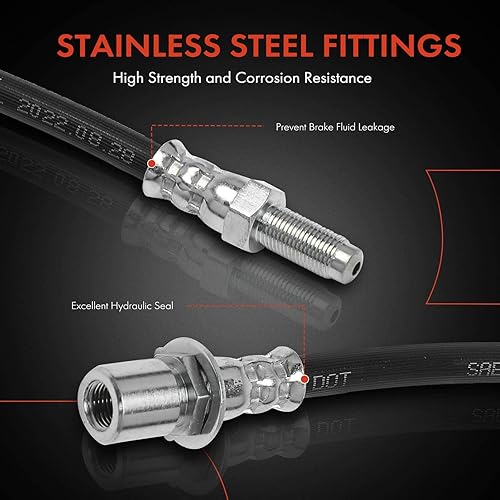 Miniatura 4 de A-Premium Manguera hidráulica de freno trasero para conductor o pasajero compatible con modelos seleccionados de Ford y Mercury - Taurus, Taurus X,