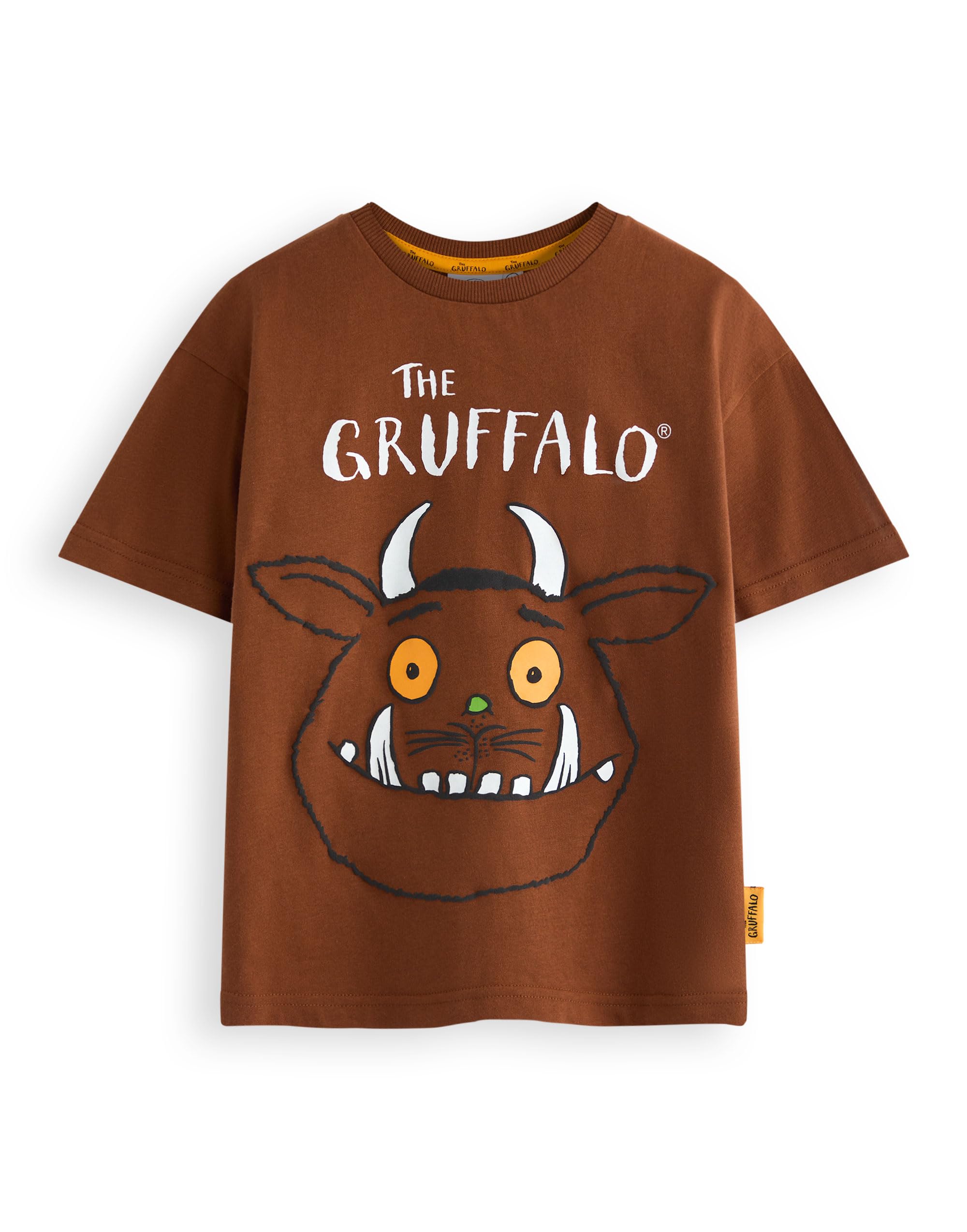 Gruffalo & Friends Boys T-Shirt | Kids Woodland Creature Storybook Graphic Tee in Brown | Julia Donaldson Story Tale Book Apparel Top | Character Movie Merchandise Gift