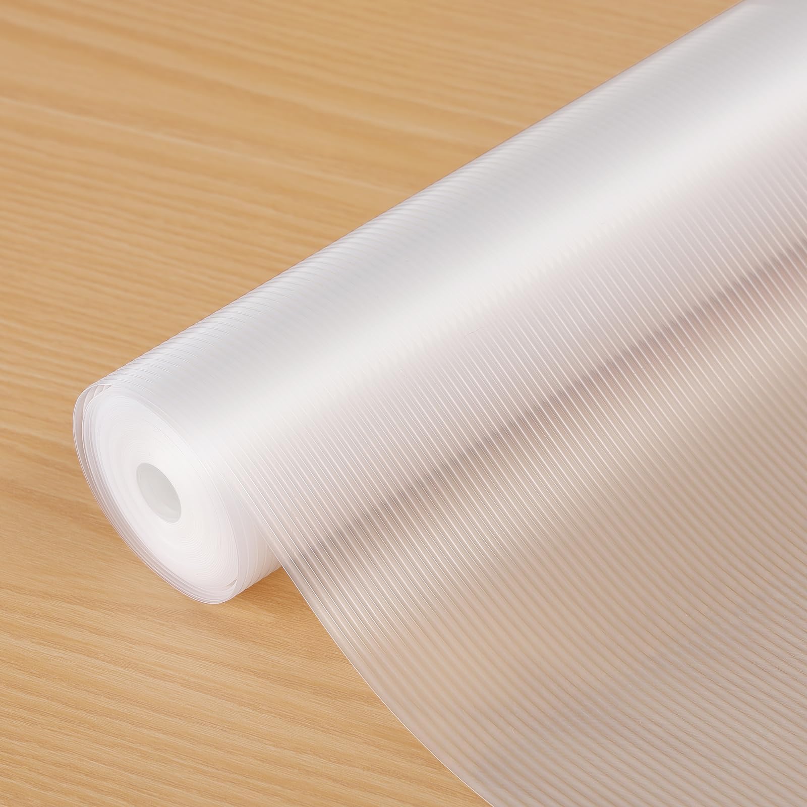 Shelf Liners 24 inch x 20 ft Shelf Liners for Kitchen cabinets nonstick Shelf Lining Drawer Mats EVA Protector for Cupboard (Clear Ribbed,24 inch x 20 ft)