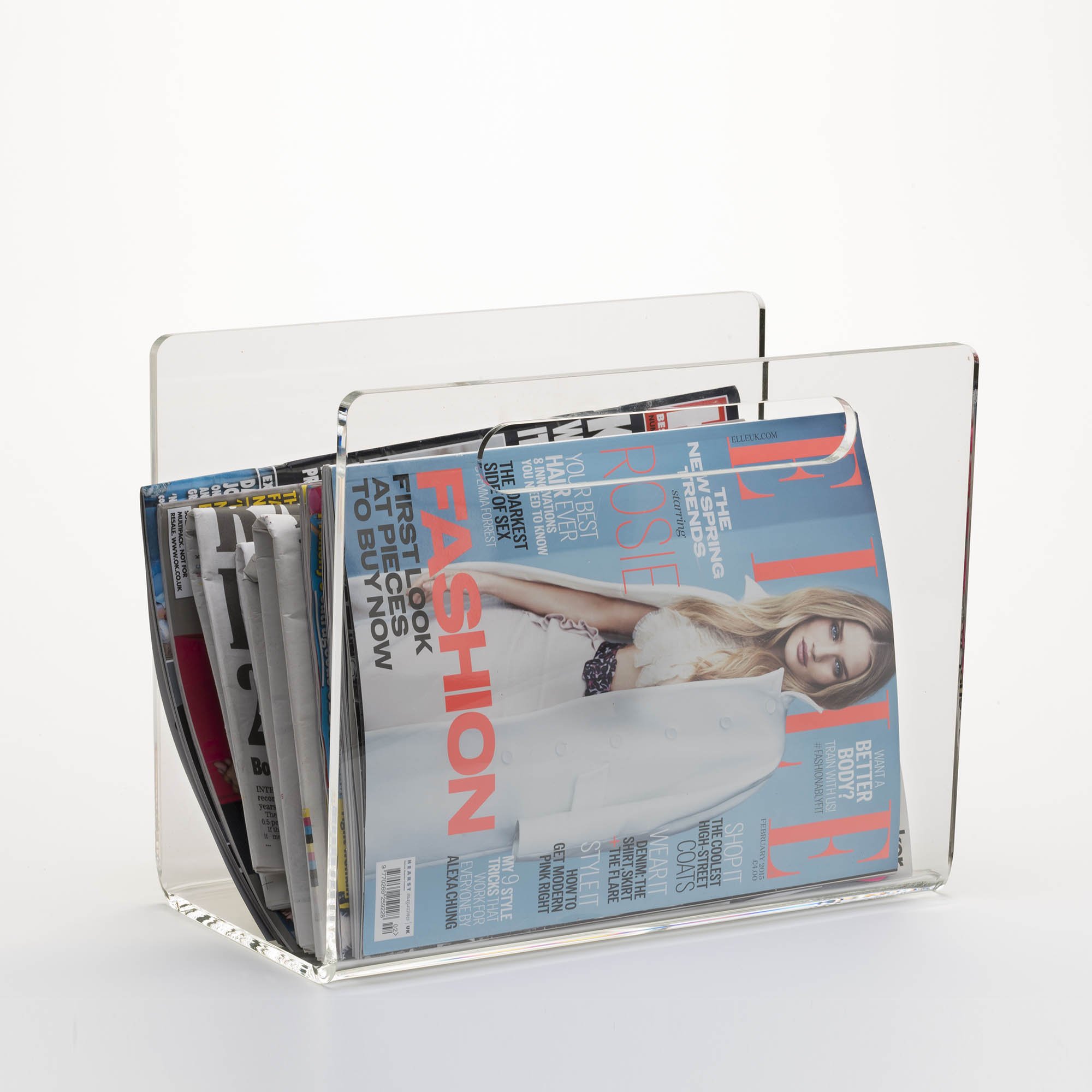 Wrights Plastics GPX Clear Premium Magazine Rack : Amazon.co.uk: Home ...