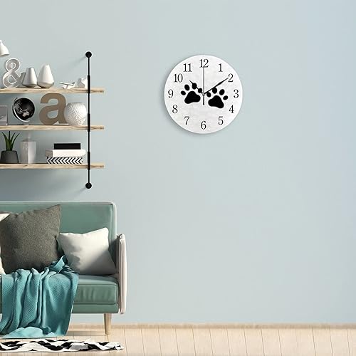 Miniatura 5 de Reloj de pared silencioso sin tictac de 9.8 pulgadas, funciona con pilas, redondo, moderno, estilo simple, decoración para el hogar, oficina,