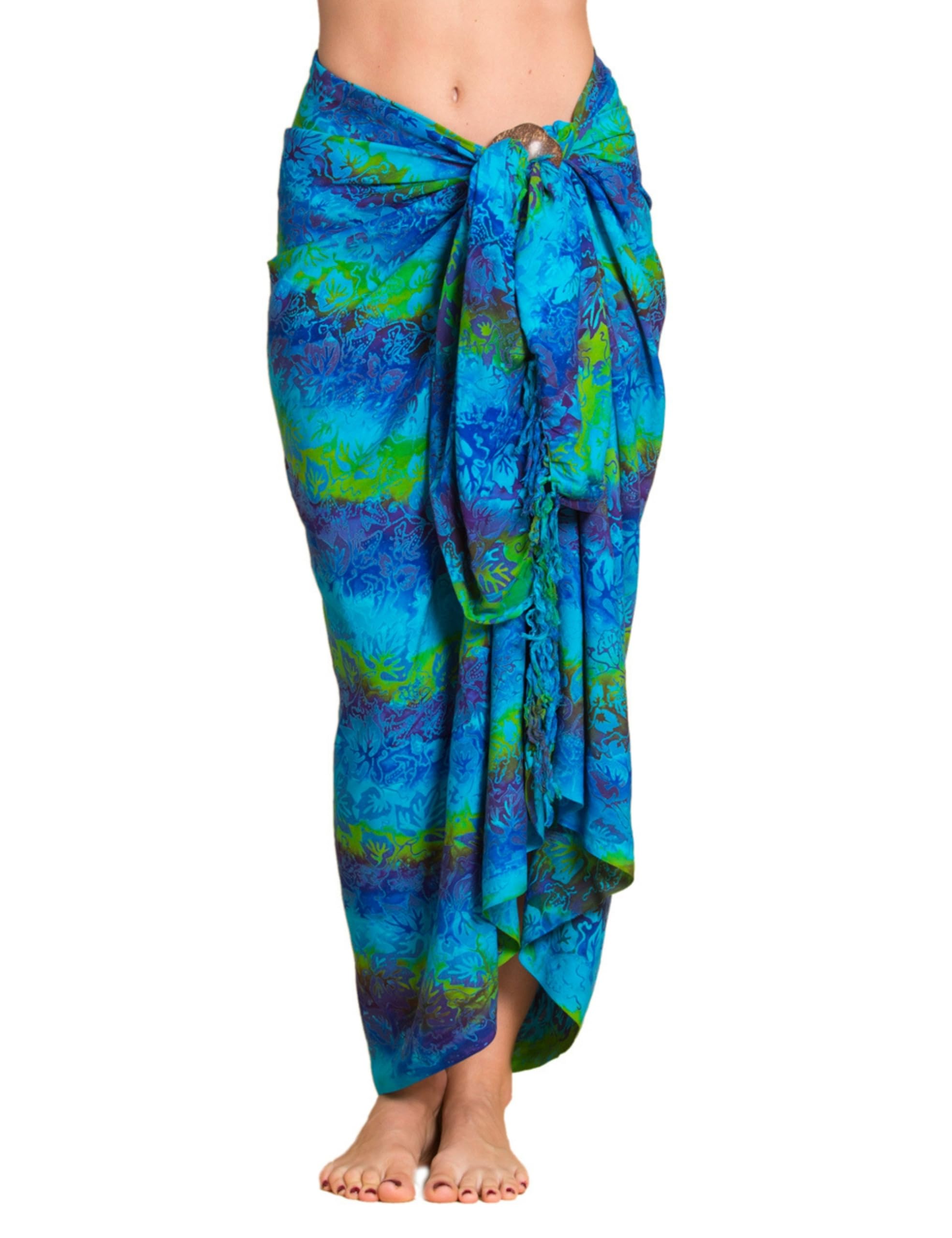 Panasiam Unisex B012 Blue Green Sarong Xl