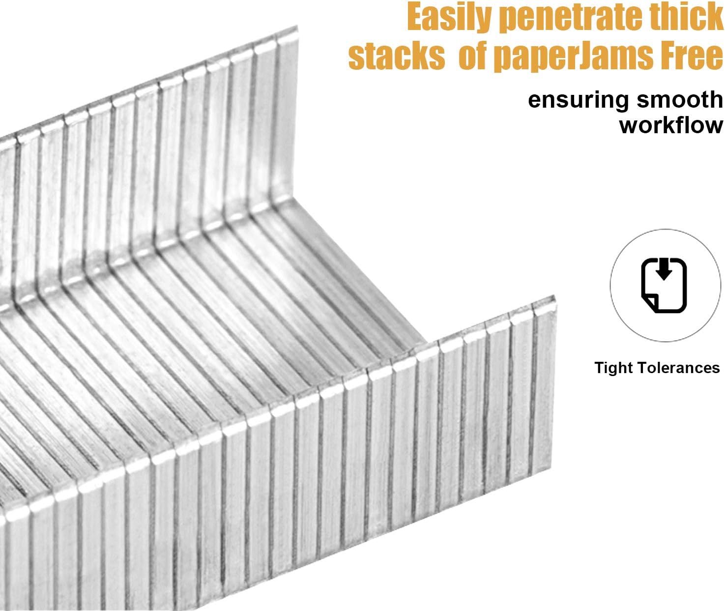 Deli 5,000 Staples, Fits Deli 60 Sheet Capacity Stapler, 3/8" Leg Length Staples of 70 Sheet Capacity, 23/10, Jam Free Sharp Chisel Point Design, 10 Boxes of 500 Staples
