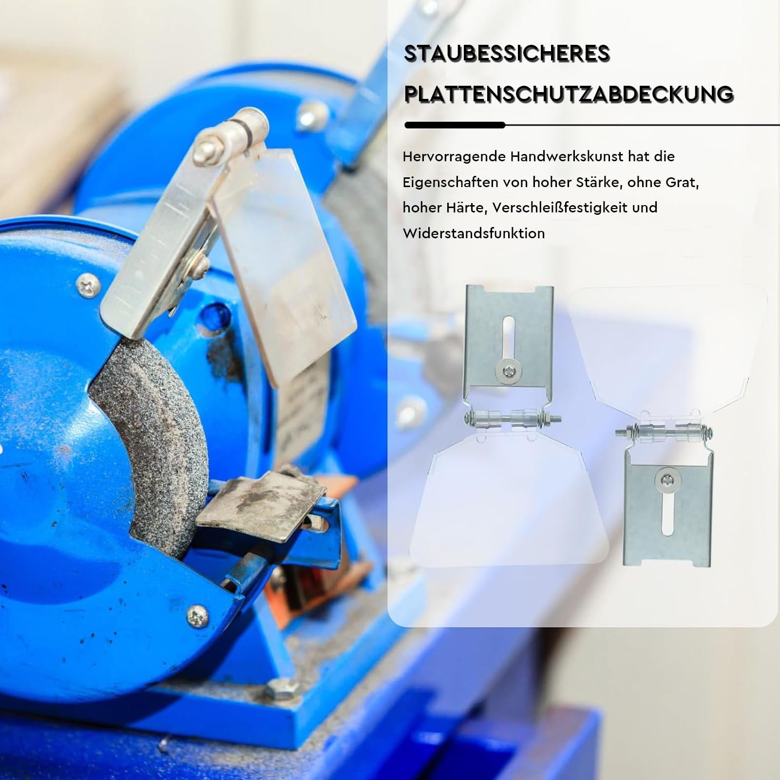 Pack of 2 Sanding Stand Eye Protection for Double Grinder Universal Grinder Holder for Most Grinding Stand Type 125/150/200/250 Sanding Block Protective Shield - Image 3