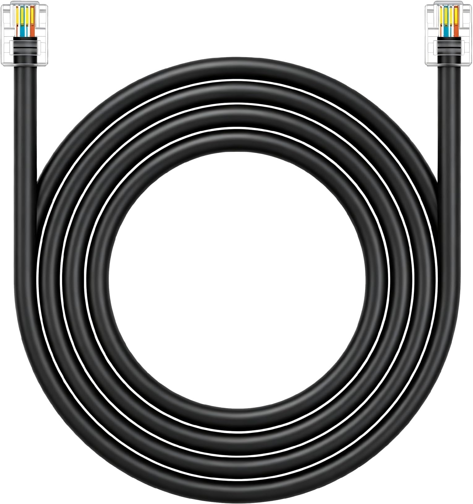 NECABLES CAT5 RJ11 Data Cable DSL Cable 25ft for DSL Modem - 25 Feet