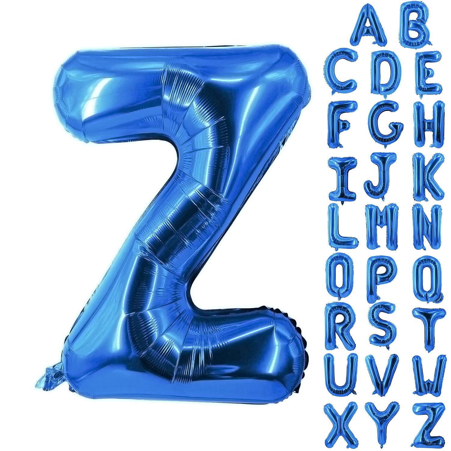 Letter Balloons 40 Inch Blue Giant Alphabet Balloons Letter Z