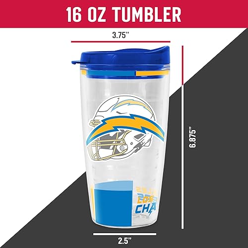 Miniatura 181 de Rico Industries NFL - Vaso clásico de fútbol americano de doble pared, 16 oz o 20 onzas, tapa W