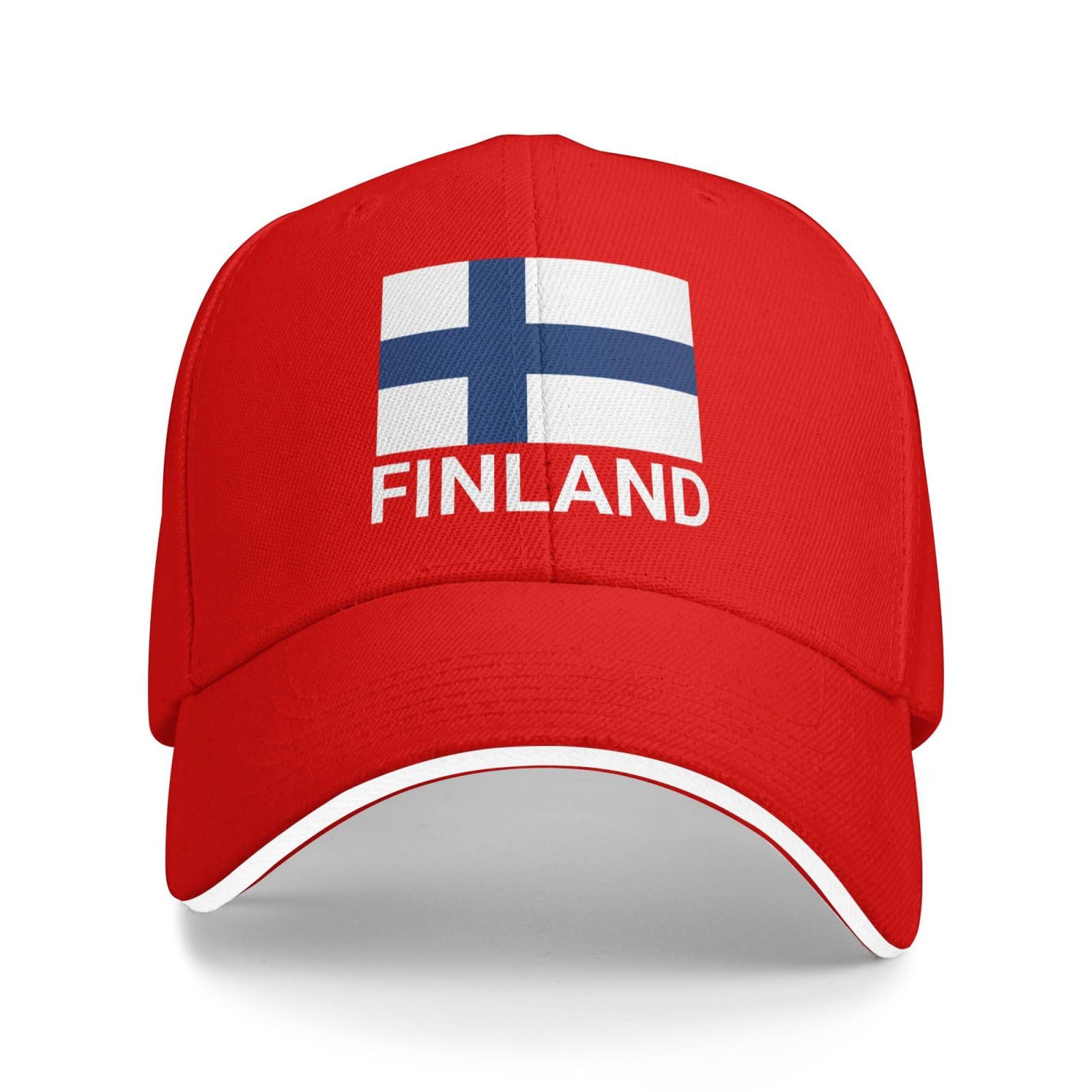 Support Finland Flag Hat Finns Caps for Men Women I Stand with Finland Baseball Cap Trucker Hats Red