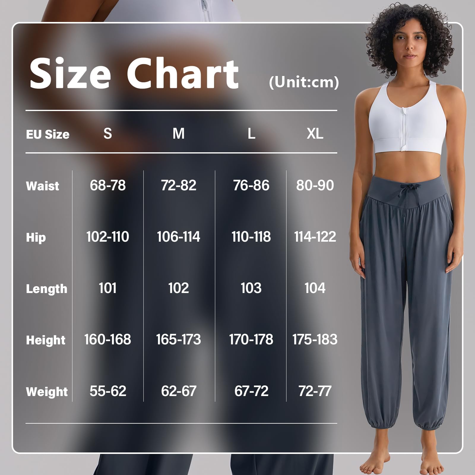 HomyComy Pantalones de Yoga Joggers para Mujer Cintura Alta de Pilates Flowy Sudadera Sueltos con Bolsillos