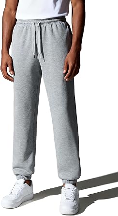 TanBridge Mens Sweatpants Fleece Joggers Elastic Bottom Pants with Pockets Tapered Athletic Drawstring Sweatpants for Men