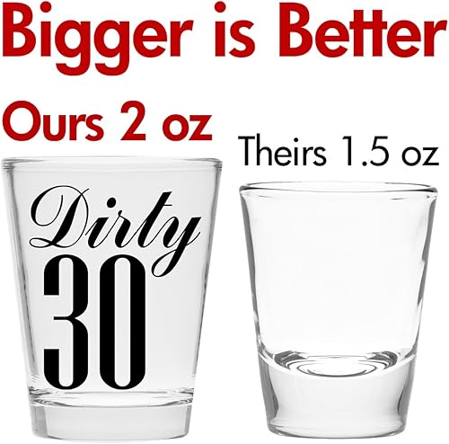 Miniatura 4 de Dirty - Vaso de chupito 30  Divertido vaso de chupito de cumpleaños 30 regalo de cumpleaños 30 para él y ella regalo de mejor amiga vasos de chupito