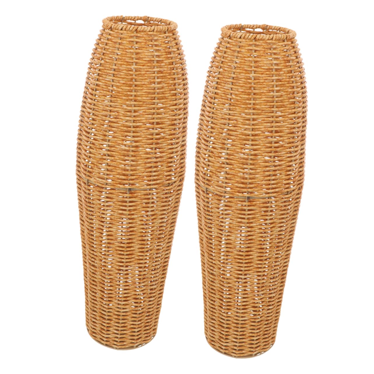 Alipis Jarrón De Flores Modernas Florero Alto Decoración Sencilla Imitación De Ratán