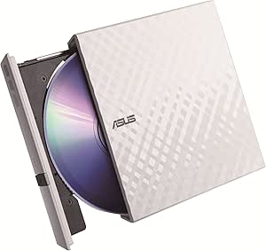 ASUS外付けDVDドライブ 軽量薄型/M-DISC/バスパワー/Win&amp;Mac/USB2.0(USB3.0搭載PCでも利用可)/書込みソフト付属/ホワイト SDRW-08D2S-U LITE/WHT