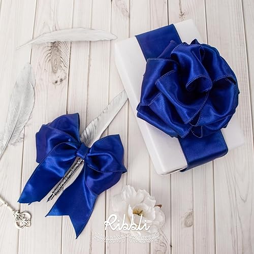 Vista 124 de Ribbli Cinta de satén rosa claro con alambre de 1.5 pulgadas, cinta de Navidad rosa para envolver regalos, coronas, guirnaldas, decoración