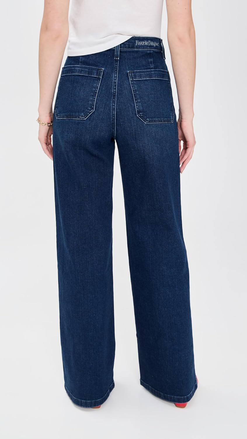 Favorite Daughter Women's The Mischa Super High Rise Wide Leg Jeans - Image 3
